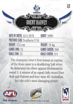2009 Select AFL Pinnacle #121 Brent Harvey Back